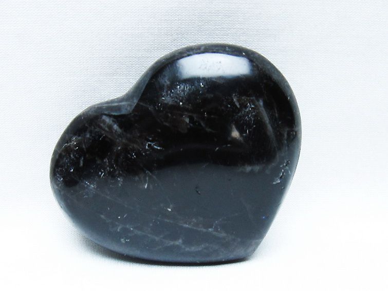モリオン 純天然 黒水晶 ハート 置物[T375-5178] 2枚目