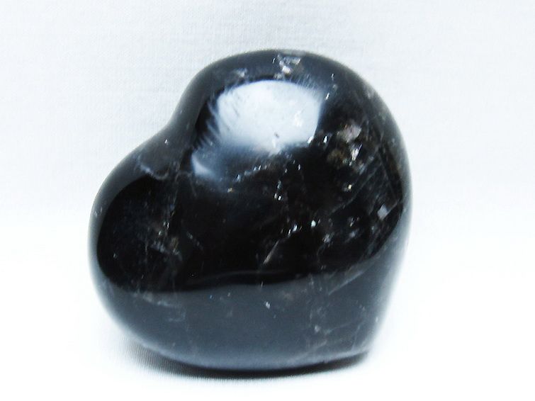 モリオン 純天然 黒水晶 ハート 置物[T375-5181] 2枚目