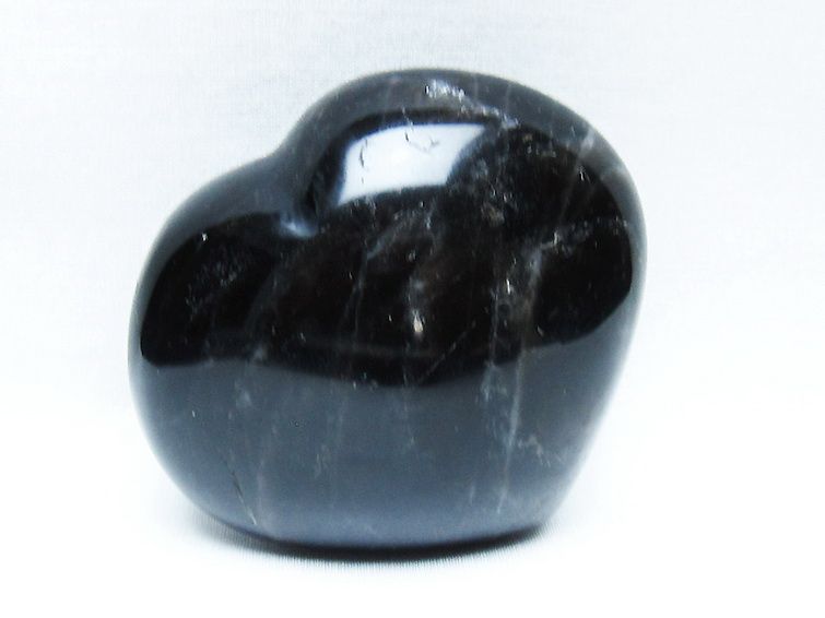 モリオン 純天然 黒水晶 ハート 置物[T375-5185] 2枚目