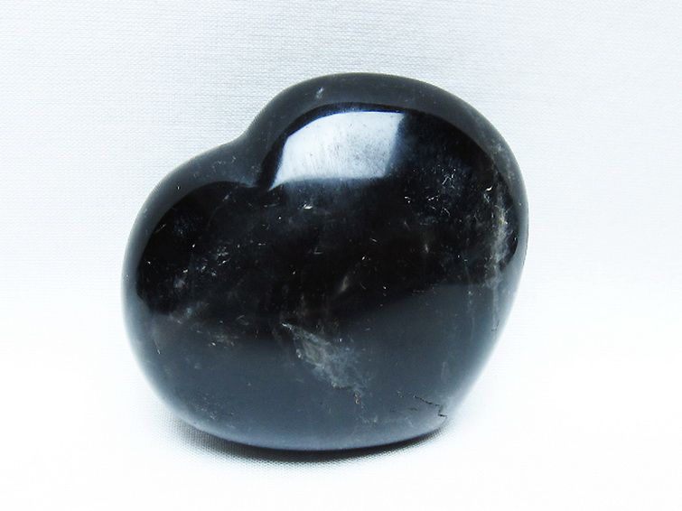 モリオン 純天然 黒水晶 ハート 置物 [t375-5195] 2枚目