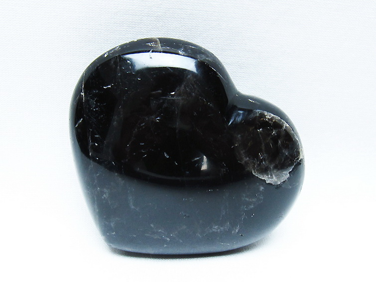 モリオン 純天然 黒水晶 ハート 置物[T375-5197] 2枚目