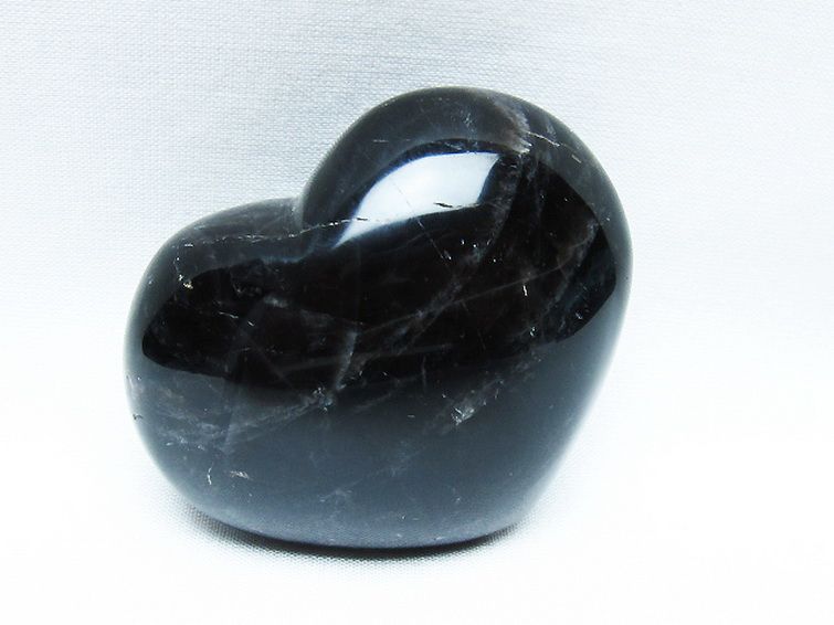モリオン 純天然 黒水晶 ハート 置物[T375-5200] 2枚目