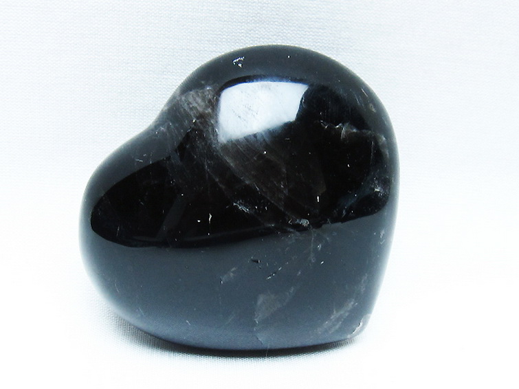 モリオン 純天然 黒水晶 ハート 置物[T375-5203] 2枚目