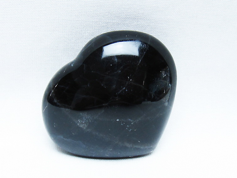 モリオン 純天然 黒水晶 ハート 置物[T375-5207] 2枚目