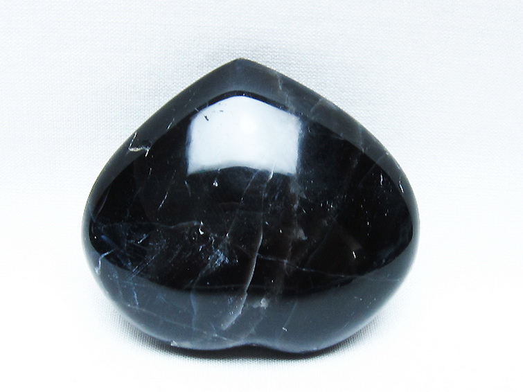 パワーストーン 天然石 モリオン 純天然 黒水晶 ハート 置物