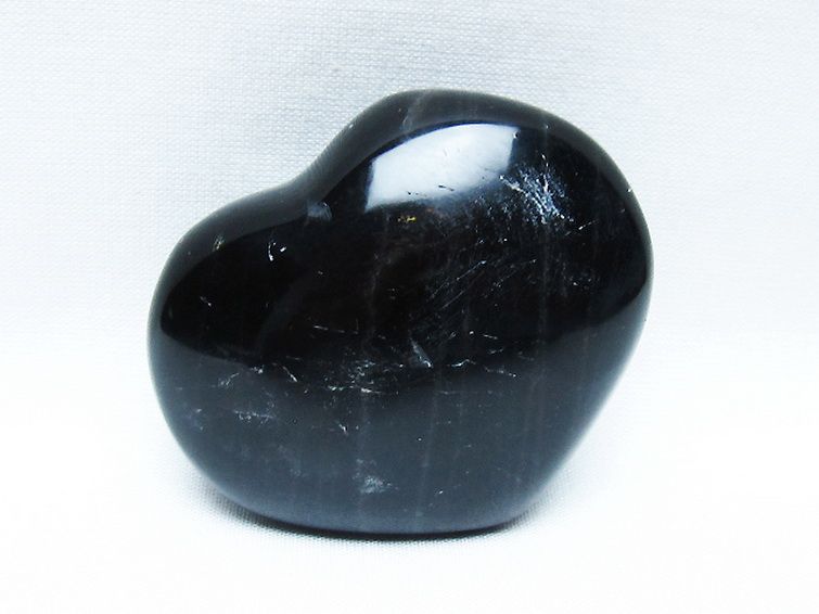 モリオン 純天然 黒水晶 ハート 置物 [t375-5211] 2枚目