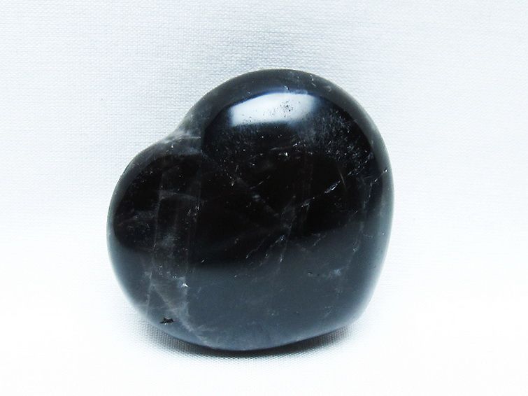 モリオン 純天然 黒水晶 ハート 置物 [t375-5213] 2枚目