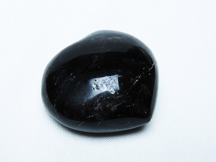 モリオン 純天然 黒水晶 ハート 置物[T375-5221] 1枚目