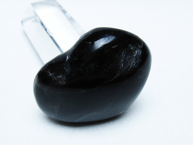 モリオン 純天然 黒水晶 ハート 置物[T375-5233] 2枚目