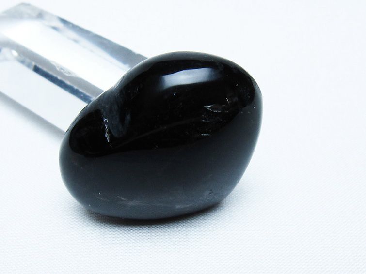 モリオン 純天然 黒水晶 ハート 置物 [t375-5265] 2枚目