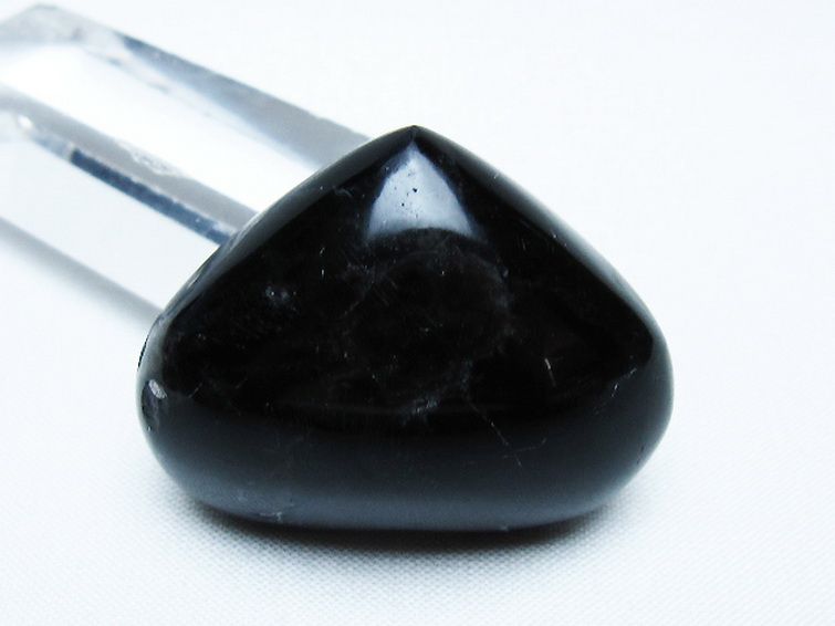 モリオン 純天然 黒水晶 ハート 置物 [t375-5270] 3枚目