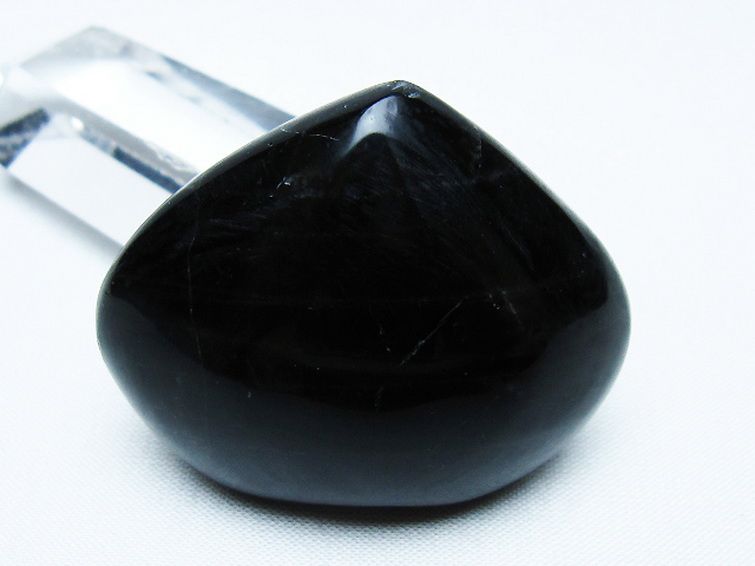 モリオン 純天然 黒水晶 ハート 置物[T375-5284] 3枚目