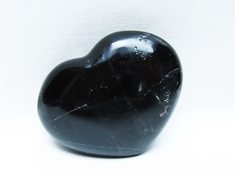 モリオン 純天然 黒水晶 ハート 置物[T375-5292] 2枚目