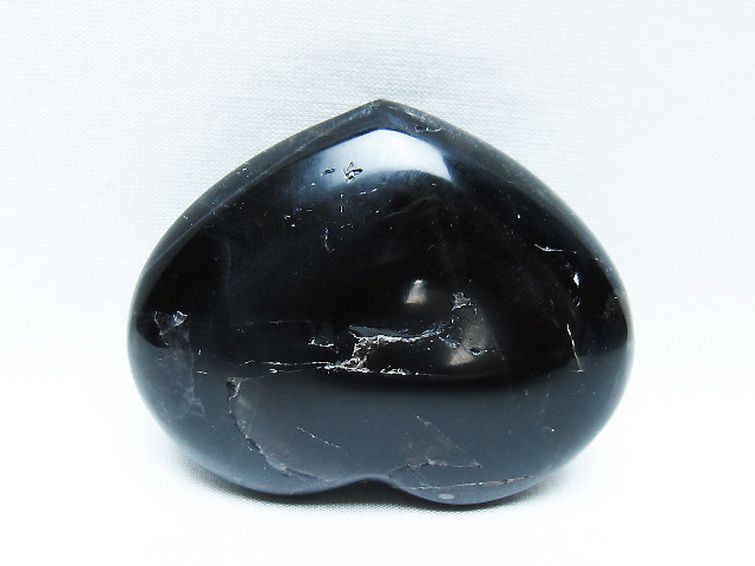 モリオン 純天然 黒水晶 ハート 置物[T375-5292] 3枚目