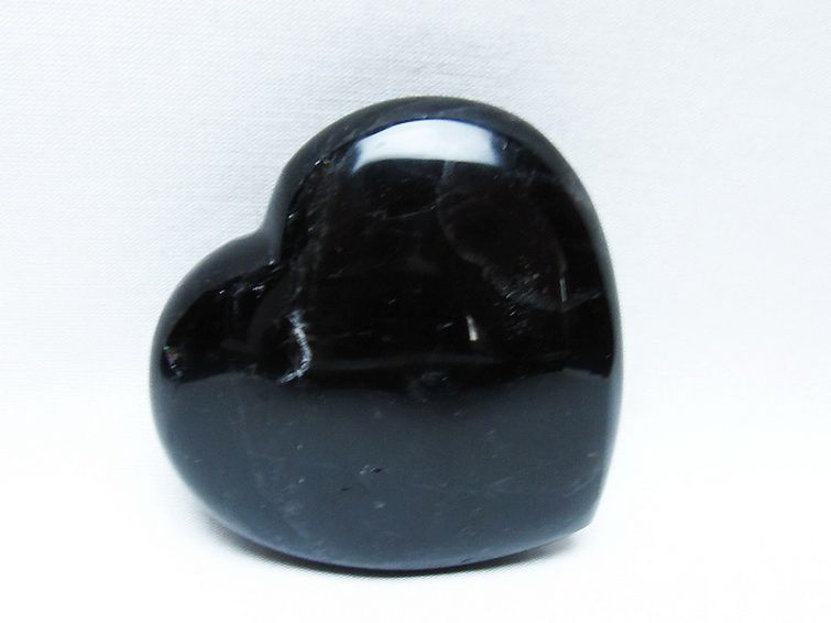 モリオン 純天然 黒水晶 ハート 置物 [t375-5295] 2枚目