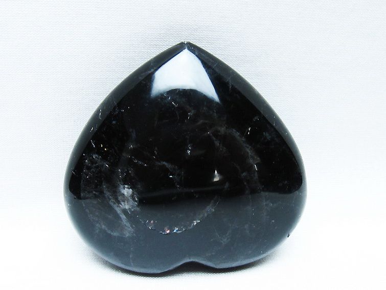 モリオン 純天然 黒水晶 ハート 置物 [t375-5295] 3枚目