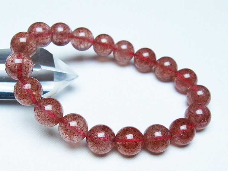 アフリカンストロベリークォーツブレスレット 11mm [t381-2522] 1枚目