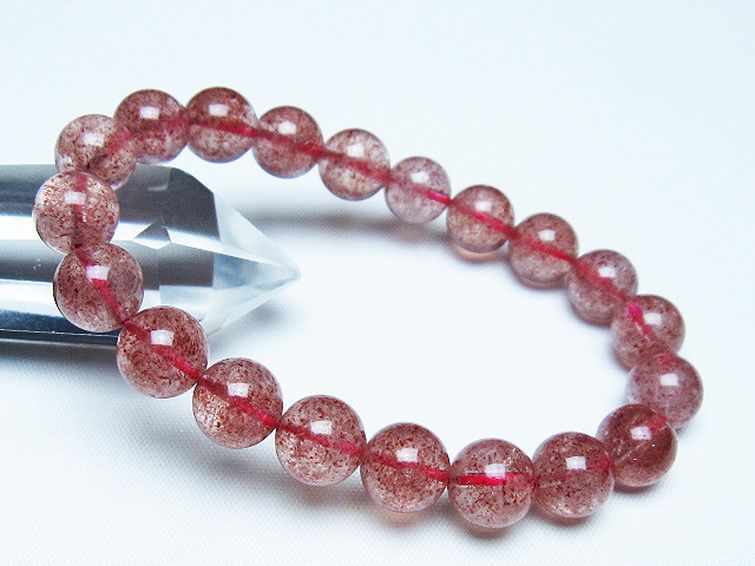 アフリカンストロベリークォーツブレスレット 10mm [t381-2596] 1枚目