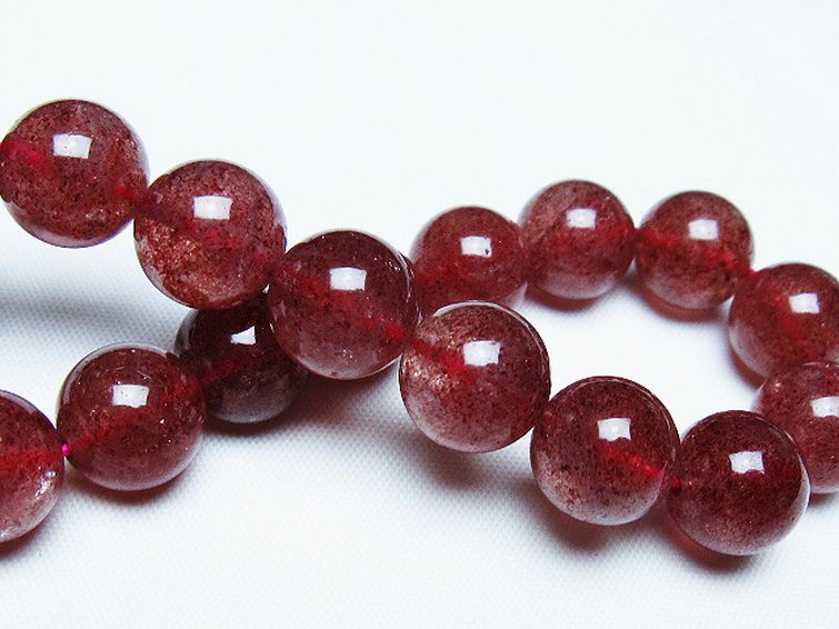 アフリカンストロベリークォーツブレスレット 12mm [t381-2607] 2枚目