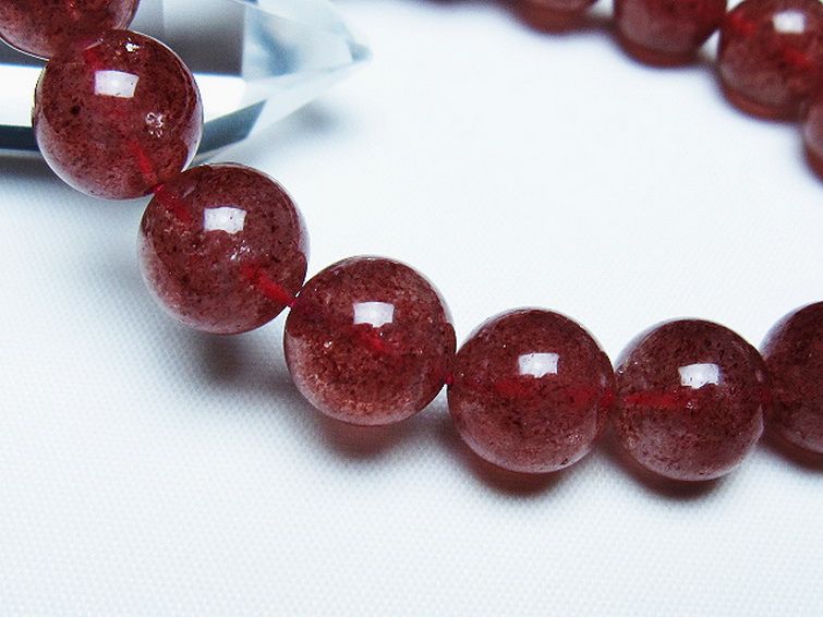 アフリカンストロベリークォーツブレスレット 12mm [t381-2607] 3枚目