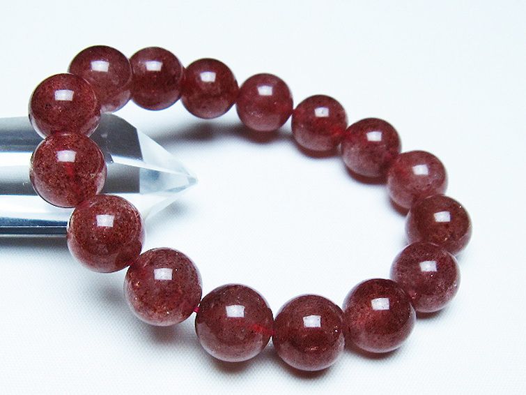 アフリカンストロベリークォーツブレスレット 12mm [t381-2608] 1枚目
