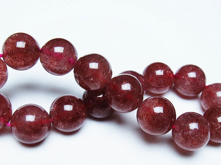 アフリカンストロベリークォーツブレスレット 12mm [t381-2608] 2枚目