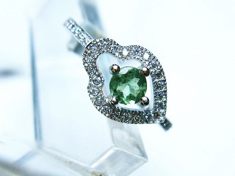 緑トルマリン指輪(13号) [t384-1577] 3枚目