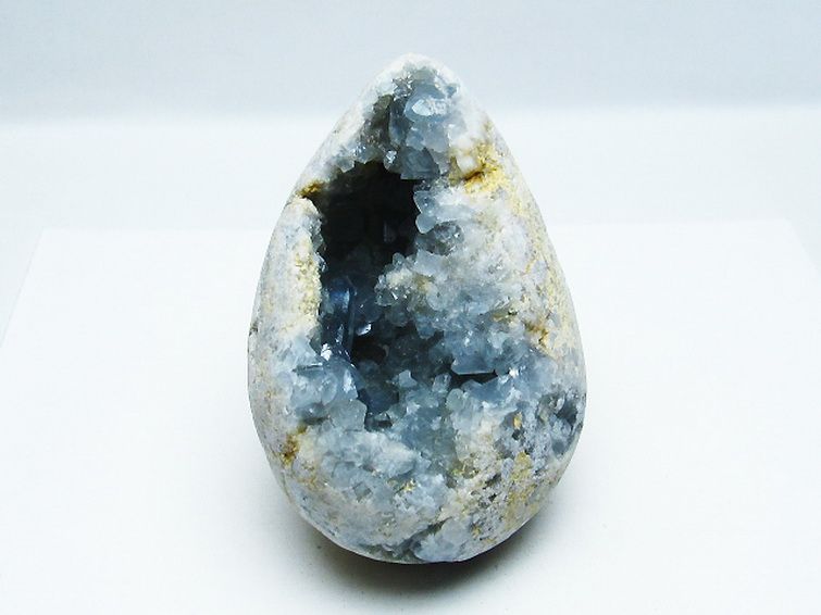 セレスタイト天青石原石[T385-14193] 1枚目