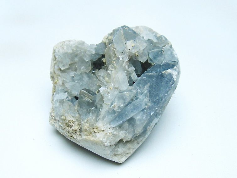 セレスタイト天青石原石[T385-14762] 1枚目