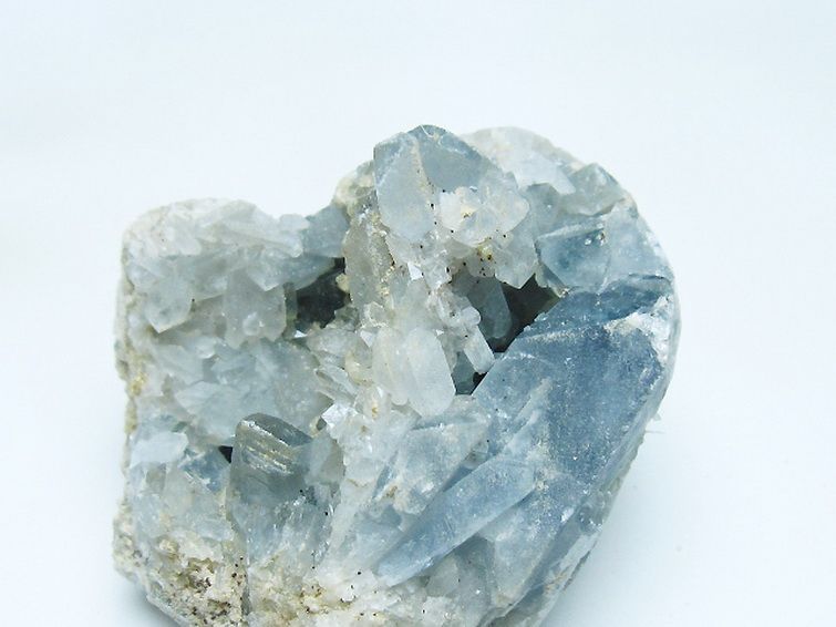 セレスタイト天青石原石[T385-14762] 2枚目