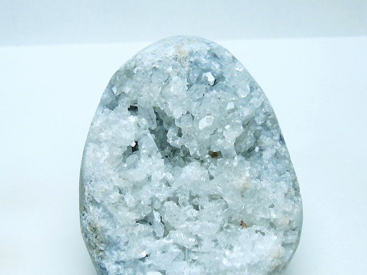 セレスタイト天青石原石[T385-14804] 2枚目