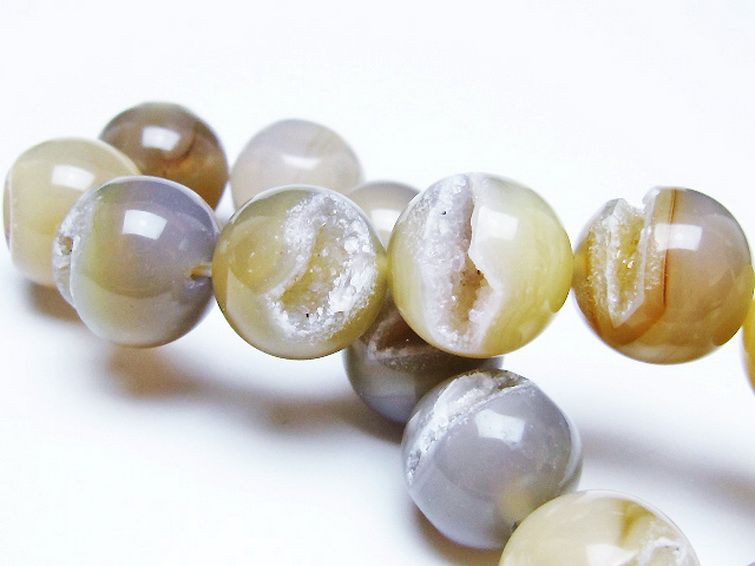 パワーストーン 天然石 アゲート笑口ブレスレット 16mm [T39-3302]