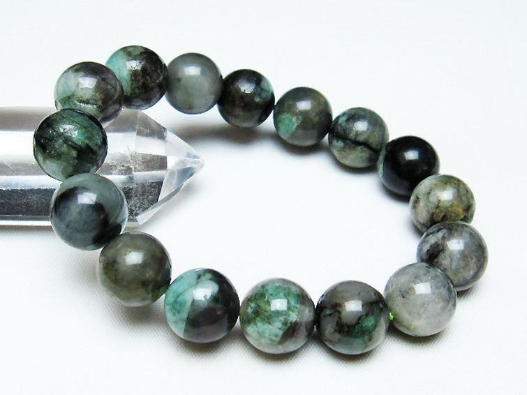 エメラルドブレスレット 10mm [T398-9286] 1枚目