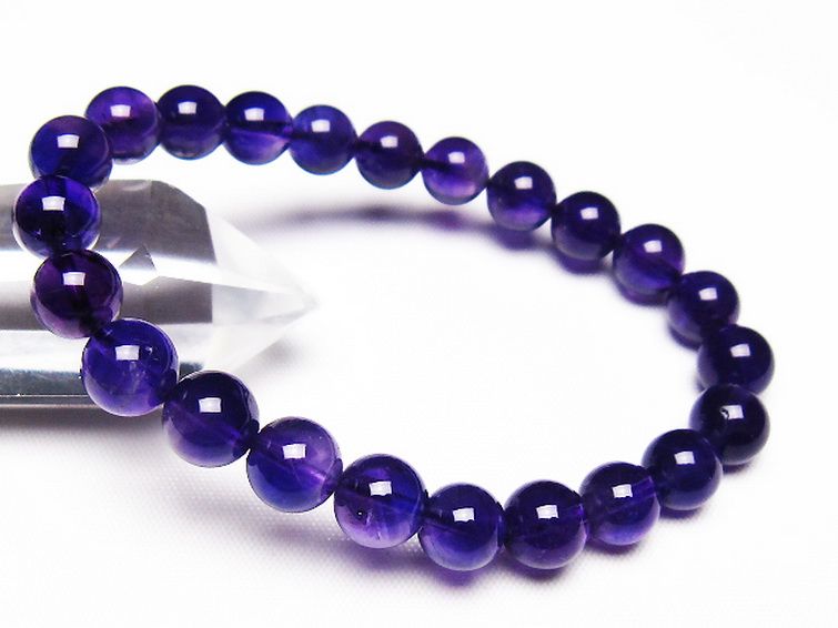 パワーストーン 天然石 アメジストブレスレット 8mm [T406-3647]