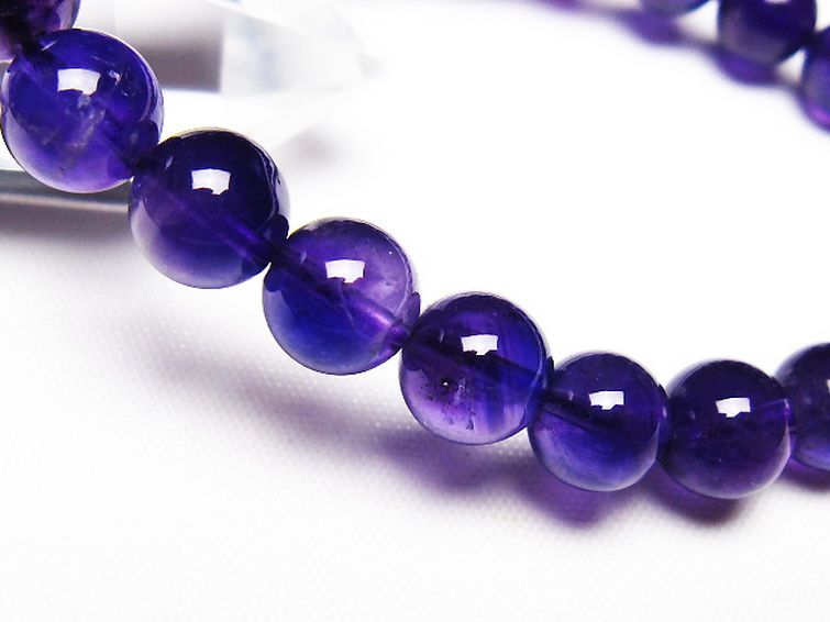 パワーストーン 天然石 アメジストブレスレット 8mm [T406-3647]