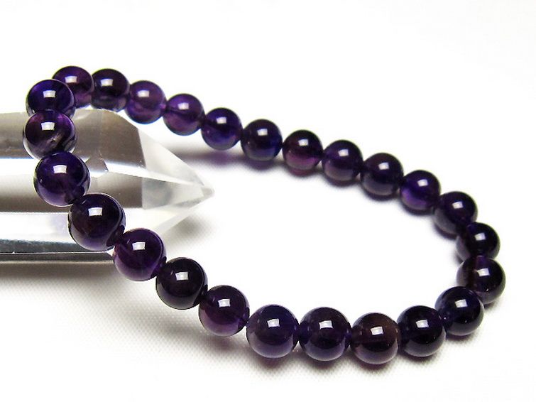アメジストブレスレット 7mm [t406-3723] 1枚目