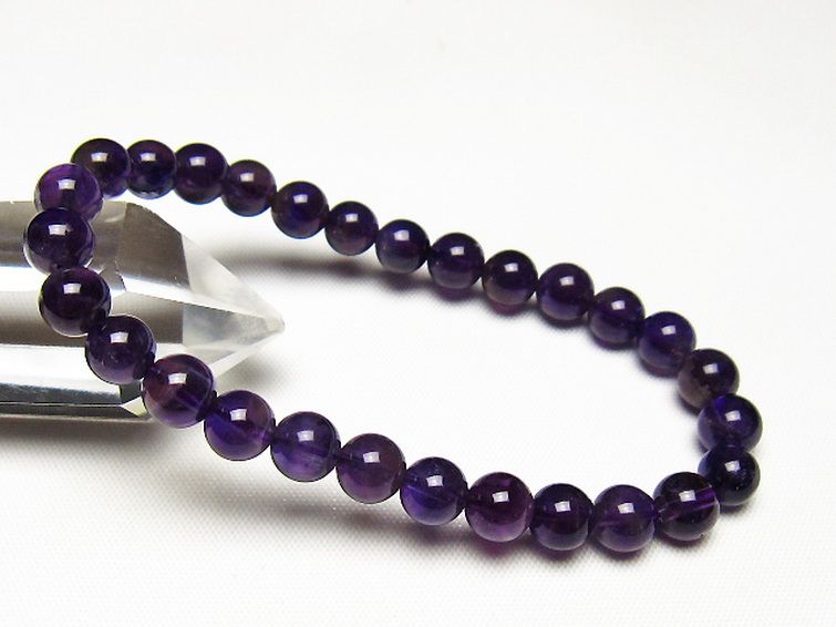 アメジストブレスレット 7mm [t406-3727] 1枚目