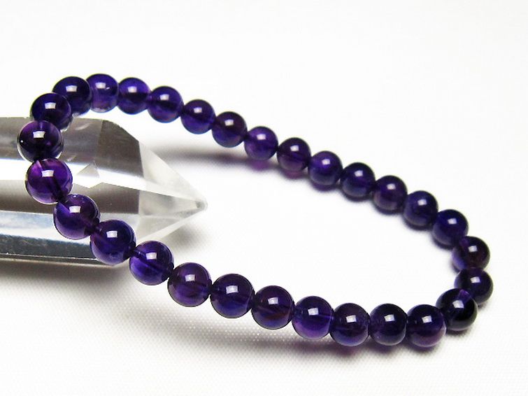 アメジストブレスレット 6mm [t406-3738] 1枚目
