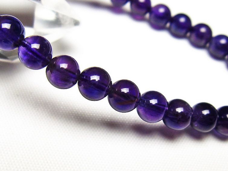 アメジストブレスレット 6mm [t406-3738] 3枚目