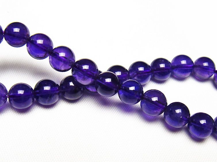 アメジストブレスレット 7mm [t406-3743] 2枚目