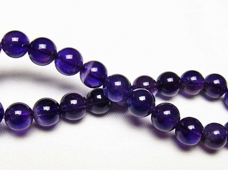 アメジストブレスレット 7mm [t406-3745] 2枚目