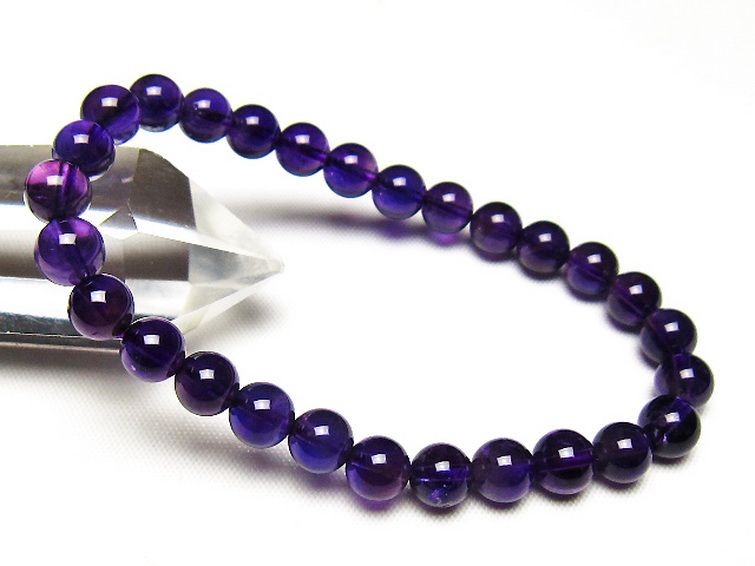 アメジストブレスレット 7mm [t406-3747] 1枚目