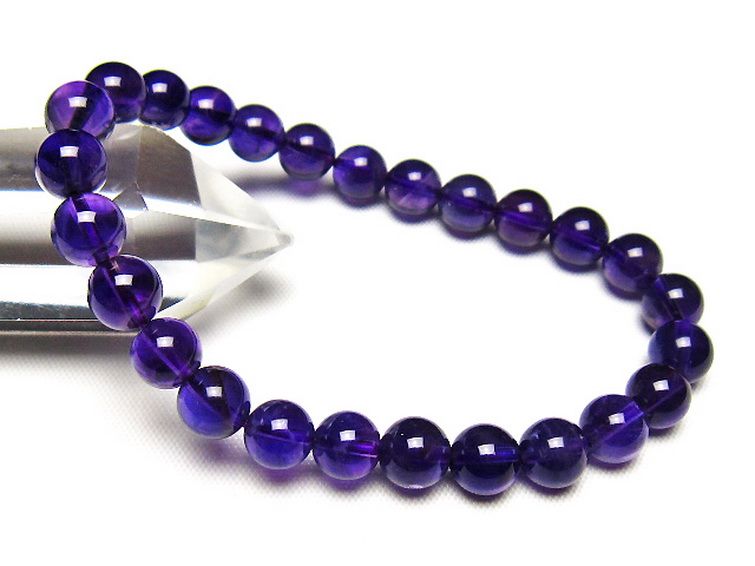アメジストブレスレット 7mm [t406-3794] 1枚目