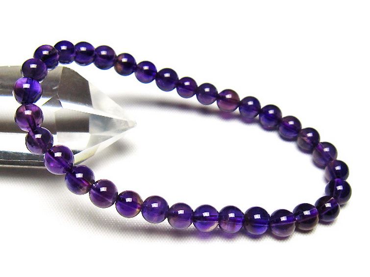 アメジストブレスレット 6mm [t406-3799] 1枚目