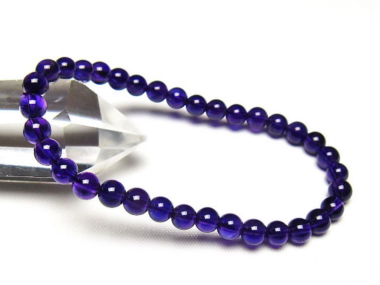 アメジストブレスレット 5mm [t406-3802] 1枚目