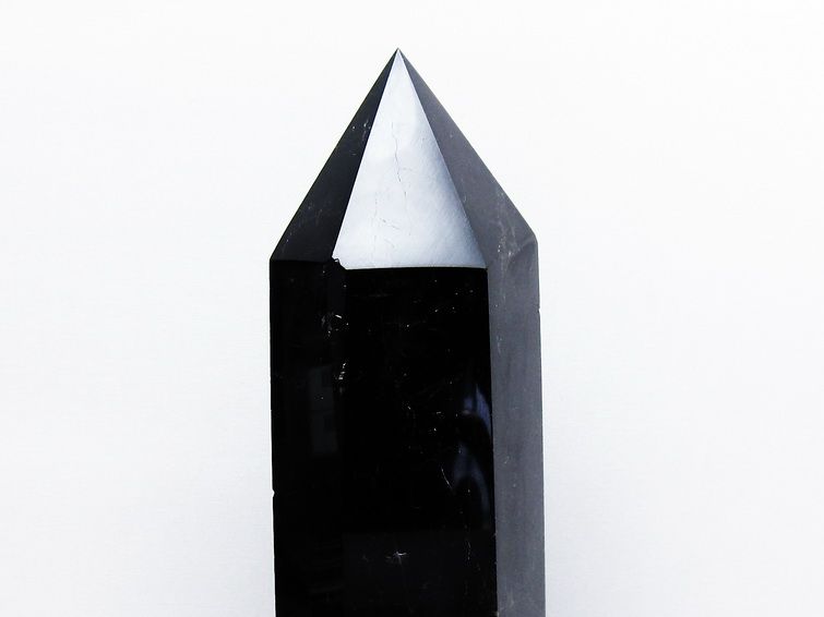 1.6Kgモリオン 純天然 黒水晶 六角柱[T43-7916] 3枚目