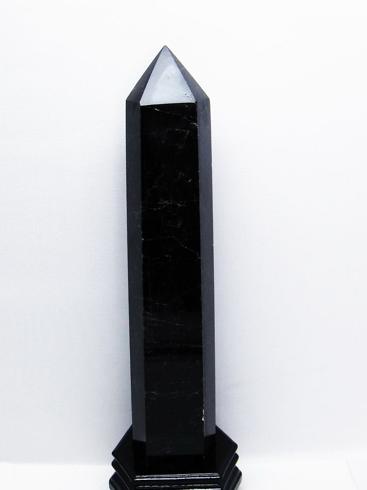 2.2Kgモリオン 純天然 黒水晶 六角柱[T43-7964] 1枚目