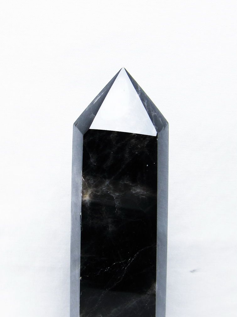 モリオン 純天然 黒水晶 六角柱[T43-8187] 2枚目