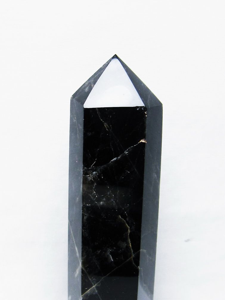 モリオン 純天然 黒水晶 六角柱[T43-8190] 2枚目