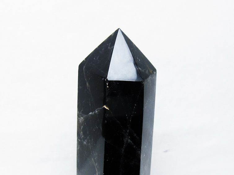 パワーストーン 天然石 モリオン 純天然 黒水晶 六角柱[T43-8190]